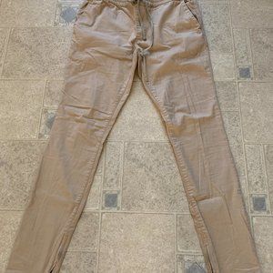 PacSun Beige Drop Skinny Jogger Pants Men’s Elasti